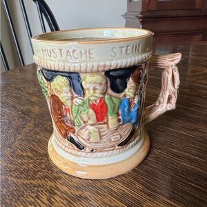 Vintage 1960’s, Ceramic, Mustache Stein/Mug. Made in Japan, by King Import. G11